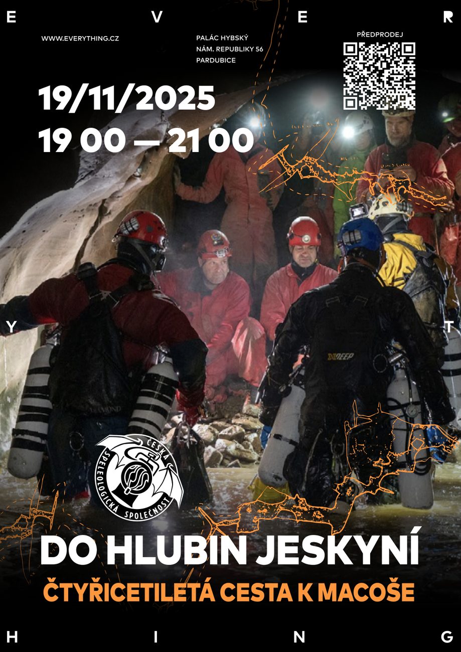 Plakát akce Do hlubin jeskyní v Everything Pardubice